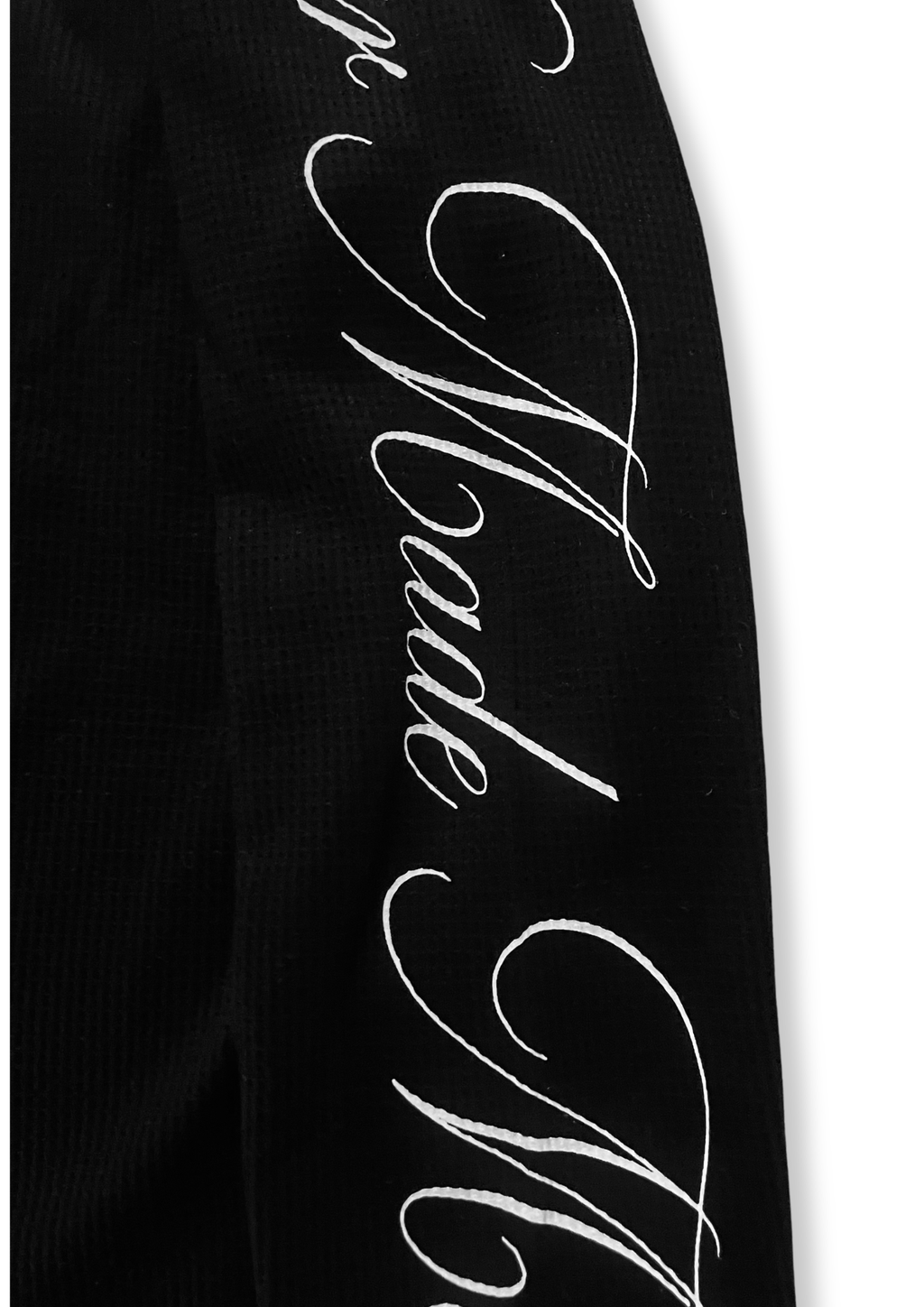 'NOIR MADE ME' waffle thermal - BLACK